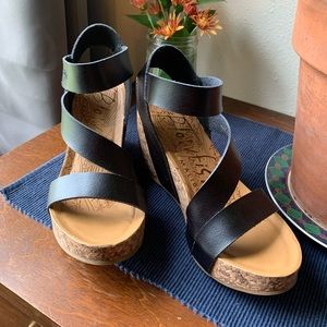 Blowfish Hapuku wedge sandals in black